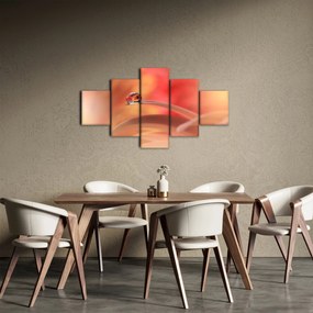Obraz kwiecistej kropli rosy (125x70 cm)