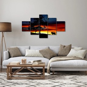 Obraz - Sylwetka wilka (125x70 cm)