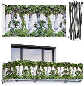Zielona plastikowa osłona balkonowa 500x85 cm – Maximex