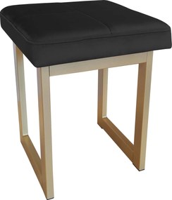 Taboret SOLID tkanina Welur stelaż metalowy STOŁEK LOFT : Kolor Stelaża - Złoty, Kolor tkaniny - VELVET - MG19, Typ tkaniny - Velvet, Wysokość - 45 cm