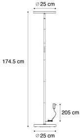 Nowoczesna lampa podłogowa czarna z diodą LED, ściemnialna RGB z pilotem - Sjors Nowoczesny Oswietlenie wewnetrzne