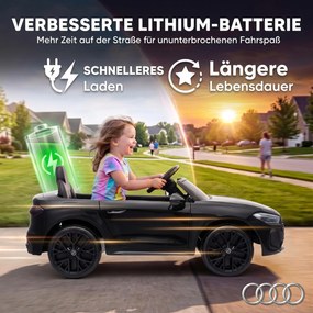 AIYAPLAY Elektryczny samochód dla dzieci Audi A5L 12V z pilotem 2,4 G, 2 silniki, akumulator litowy, miękki start, zawieszenie 4-kołowe | Aosom PL