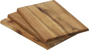 Tace do serwowania przekąsek, 3 sztuki w komplecie, drewno akacjowe, 23 x 15 cm, Kesper