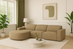 Narożnik modułowy Cursal B lewostronny – sofa narożna 282 × 166 cm, jasny brąz Raven 34, nowoczesny design