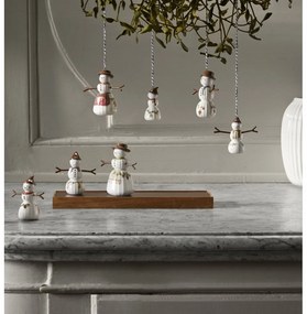 Porcelanowa ręcznie malowana ozdoba świąteczna ø 4 cm Hammershøi Snowman – Kähler Design