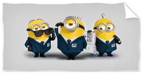 Ręcznik kąpielowy dla dzieci Minionki Tajni agenci, 70 x 140 cm
