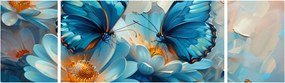 Obraz - Niebieskie motyle (170x50 cm)