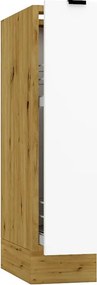Szafka kuchenna z cargo 20 cm biały + dąb artisan C7-F09