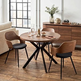 Stół Okrągły Rozkładany LUKAS 100-250 cm Dąb Rustykalny Nowoczesny Loft