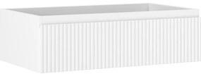 Mexen Rivel szafka łazienkowa podumywalkowa 80 cm, 1 szuflada, ryflowana , biała mat - 91A20-08023-1-BF01