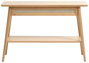 Konsola z blatem w dekorze dębu 40x110 cm Barrali – Unique Furniture