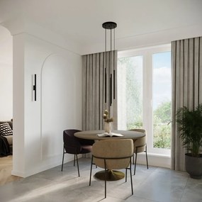 Czarna metalowa lampa wisząca ø 25 cm Fideus – Sollux