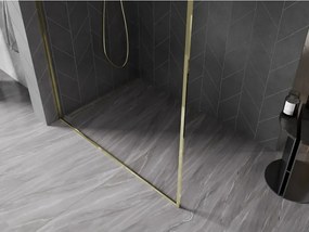 Mexen Kioto-F L ścianka prysznicowa Walk-in z ramką 110 x 202 cm, transparent 8 mm, złota - 800-110-174-50-00