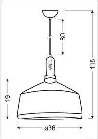 Nowoczesna biała lampa - K140-Obysdian