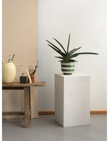 Biało-zielona ceramiczna doniczka Kähler Design Nuovo, ø 15 cm