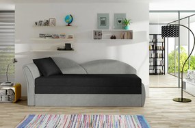 Sofa rozkładana z funkcją spania AGA jasnoszara/czarna lewa ELTAP