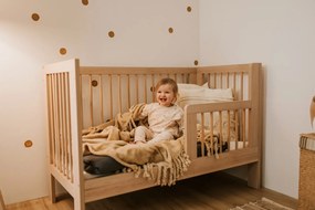 Łóżeczko dziecięce Olivia 120x60 z funkcją sofki, kolor buk