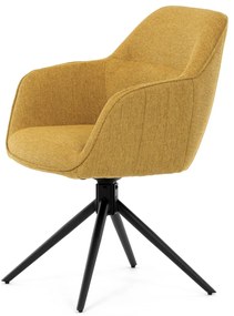 Zestaw krzeseł obiadowych z mechanizmem zwrotnymHC-536 YEL2, 2 szt.