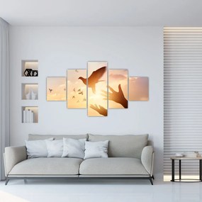 Obraz - Mała gołębico, leć! (125x70 cm)
