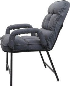 Krzesło do jadalni MCW-K40, tkanina/tekstylia ciemnoszary