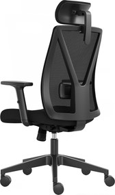 Fotel biurowy ergonomiczny Diplo z zagłówkiem, zgodny z normą BHP