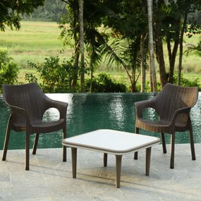 Fotel rattanowy Cambridge Dark Brown 61 x 54 x 80 cm