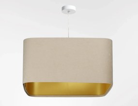 Lampa wisząca KWADRO SUE 40w30 beżowa/złota BPS KONCEPT