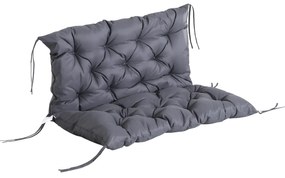 Outsunny Poduszka na Ławkę Huśtawkę Ogrodową Szara 98x100x8 cm Idealna do Komfortowego Siedzenia | Aosom PL