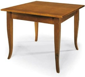 Rozkładany stół drewniany w wykończeniu orzechowym, rozkładany 100x100 - 200x100 cm - SANTO SPIRITO