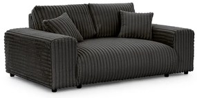 Ciemnoszara sztruksowa sofa 178 cm Justin – Ropez