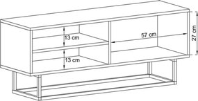 Szafka RTV na płozach Enjoy 120 cm z półką i szufladą, kaszmir mat