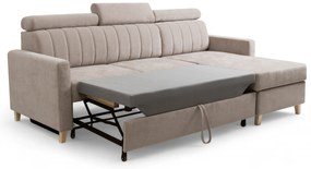 Narożnik Vario z funkcją spania uniwersalny prawo/lewostronny - beżowy szenil Wind 11