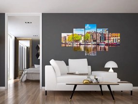 Obraz - Tańczące domy, Amsterdam (125x70 cm)