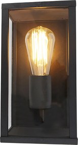 Zestaw 2 lamp ściennych w stylu industrialnym czarnych 26 cm IP44 - Charlois