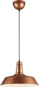 Metalowa lampa wisząca w kolorze miedzi z metalowym kloszem ø 36 cm Will – Reality