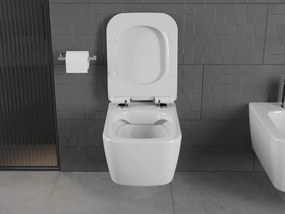 Mexen Stella miska wc Rimless z deską wolnoopadającą slim, duroplast, biała połysk - 30680800