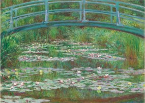 Obraz na szkle - Claude Monet, The Japanese Footbridge, reprodukcje (70x50 cm)