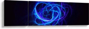 Obraz niebieskiej abstrakcyjnej piłki (170x50 cm)