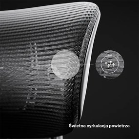 Fotel biurowy, ergonomiczny Diablo V-Light, czarny