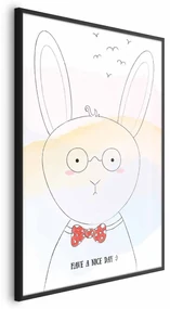 Plakat Pozdrowienia od królika 40x60 cm z ramą czarną bez marginesu ARTGEIST B