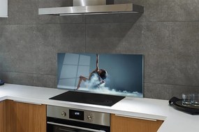 Szklany Panel Kobieta Tańcząca w Dymie