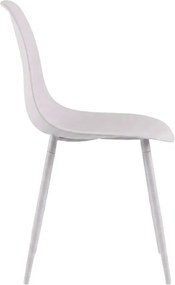 Krzesło do kuchni OSAKA plastikowe, różowo-szare