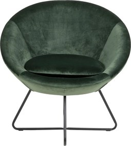 Zielony aksamitny fotel Actona Center