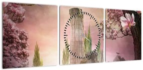 Obraz - Kraina marzeń (z zegarem) (90x30 cm)