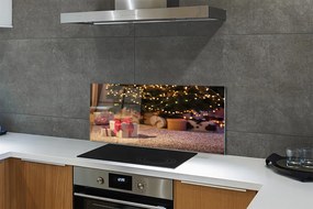 Szklany Panel Bożonarodzeniowe Prezenty pod Choinką