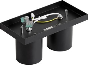 Nowoczesny plafon czarny 2-punktowy - Tubo