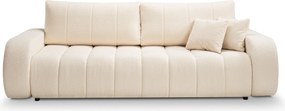 Masseno Sofa GIOIA z funkcją spania i pojemnikiem na pościel, Rozkładana sofa - Kremowy, LAMBI 8