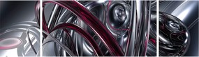 Obraz szarej abstrakcji (170x50 cm)
