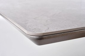 Stół rozkładany VALENTINO 160(220)x90 szary marmur/złoty HALMAR