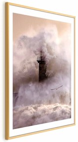Plakat Sztorm 21x30 cm z ramą złotą z marginesem ARTGEIST B